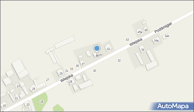 Bronikowo, Wiejska, 39, mapa Bronikowo