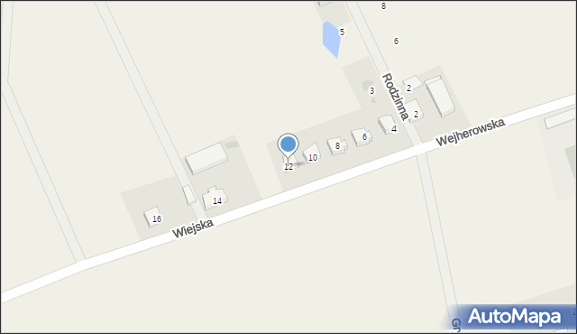 Brudzewo, Wiejska, 12, mapa Brudzewo