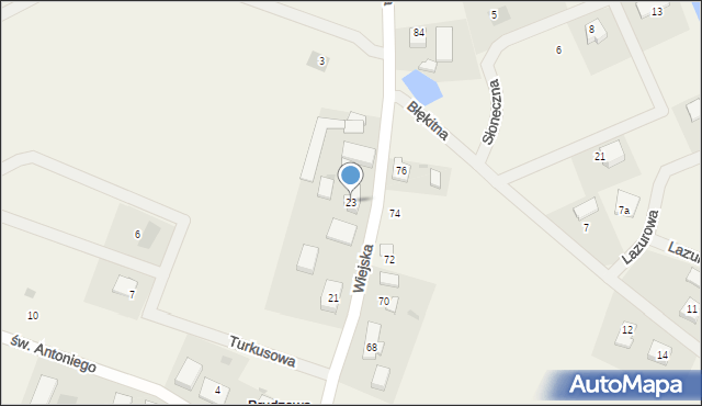 Brudzewo, Wiejska, 23, mapa Brudzewo