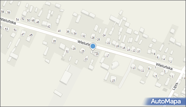 Brudzice, Wieluńska, 21, mapa Brudzice