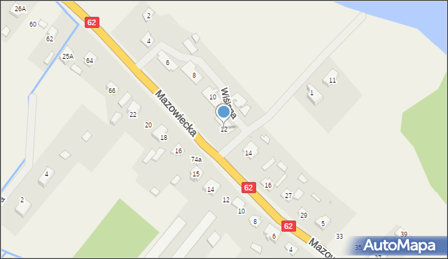 Brwilno Dolne, Wiślana, 12, mapa Brwilno Dolne