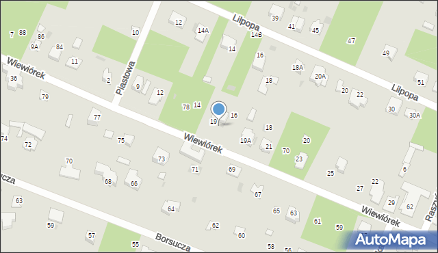 Brwinów, Wiewiórek, 76, mapa Brwinów