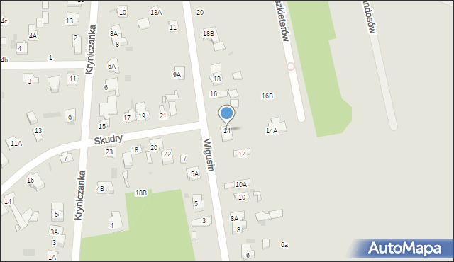 Brwinów, Wigusin, 14, mapa Brwinów