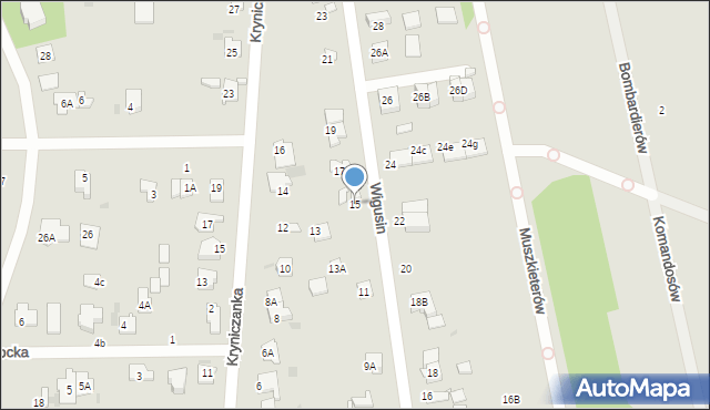 Brwinów, Wigusin, 15, mapa Brwinów