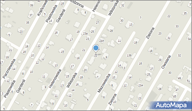 Brwinów, Wiktorska, 22, mapa Brwinów