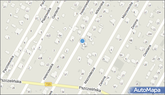 Brwinów, Wiktorska, 6A/6B, mapa Brwinów