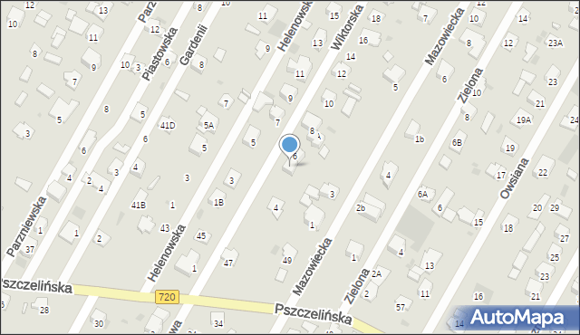 Brwinów, Wiktorska, 6B, mapa Brwinów