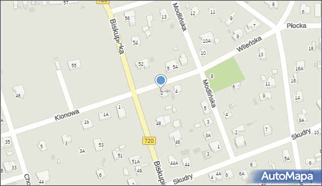 Brwinów, Wileńska, 2, mapa Brwinów