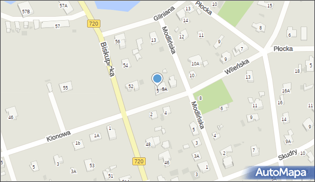 Brwinów, Wileńska, 5, mapa Brwinów