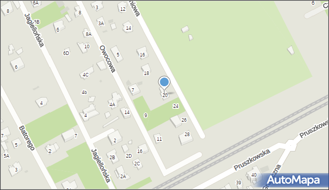 Brwinów, Wiśniowa, 20, mapa Brwinów