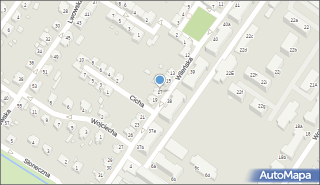 Brzeg, Wileńska, 17, mapa Brzeg