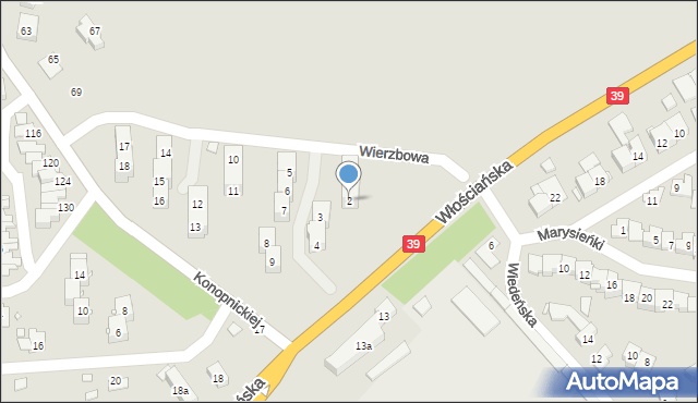 Brzeg, Wierzbowa, 2, mapa Brzeg