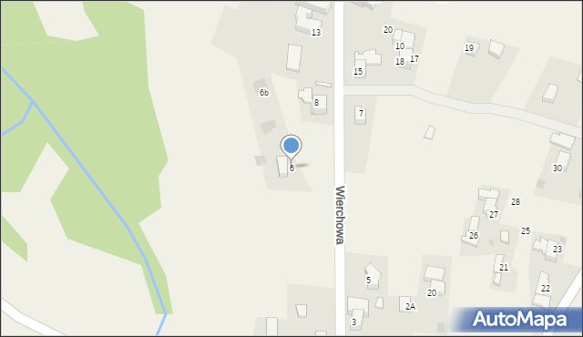 Brzegi, Wierchowa, 6, mapa Brzegi