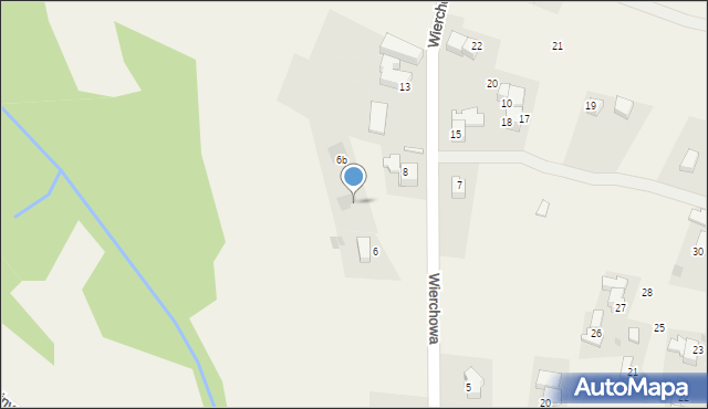 Brzegi, Wierchowa, 6a, mapa Brzegi