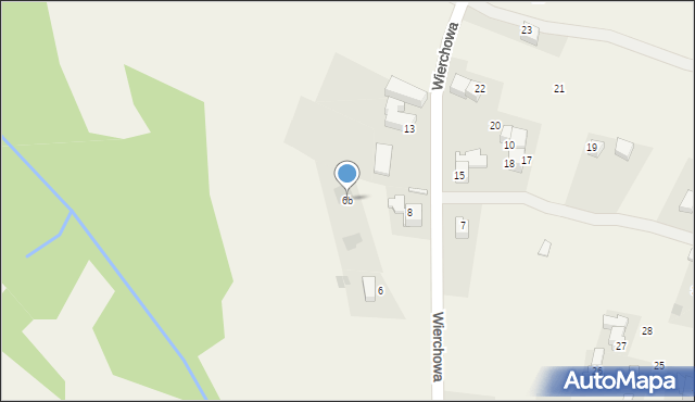 Brzegi, Wierchowa, 6b, mapa Brzegi