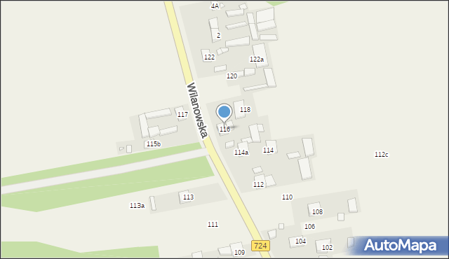 Brześce, Wilanowska, 116, mapa Brześce