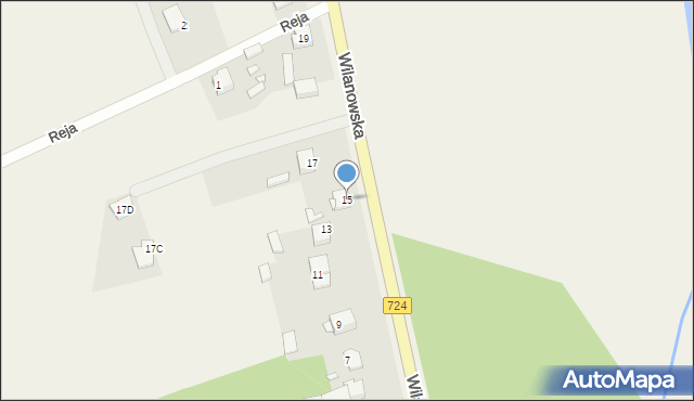 Brześce, Wilanowska, 15, mapa Brześce