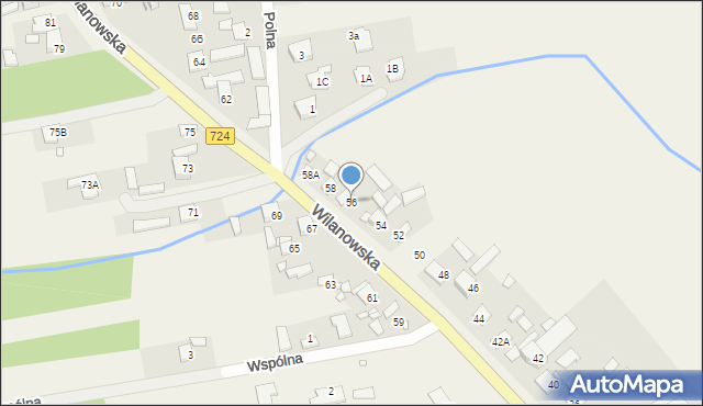 Brześce, Wilanowska, 56, mapa Brześce