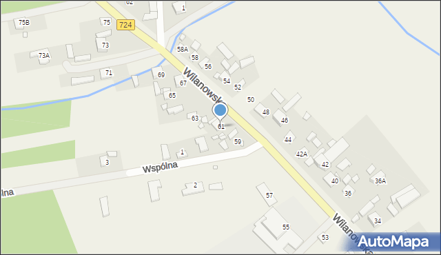 Brześce, Wilanowska, 61, mapa Brześce