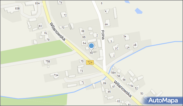 Brześce, Wilanowska, 62, mapa Brześce