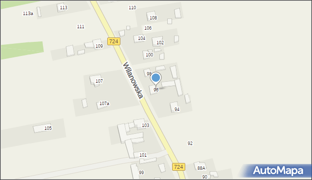 Brześce, Wilanowska, 96, mapa Brześce