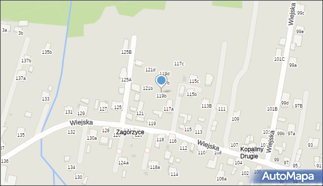 Brzesko, Wiejska, 119c, mapa Brzesko