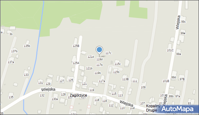 Brzesko, Wiejska, 119e, mapa Brzesko