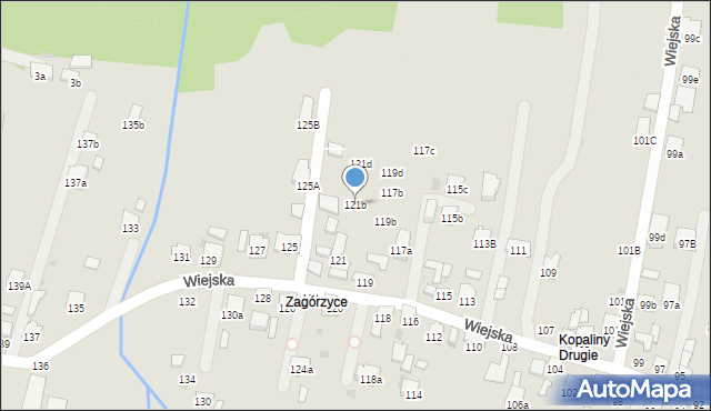 Brzesko, Wiejska, 121b, mapa Brzesko