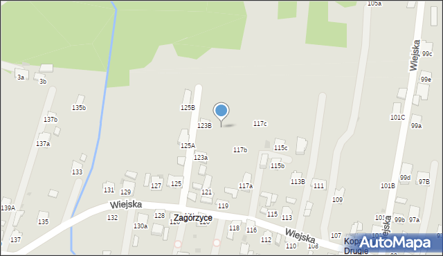 Brzesko, Wiejska, 121e, mapa Brzesko