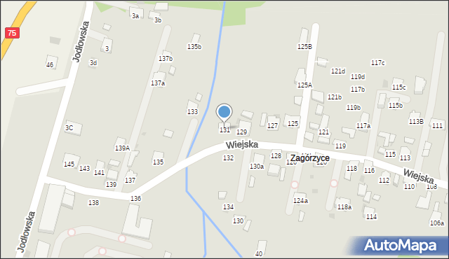 Brzesko, Wiejska, 131, mapa Brzesko