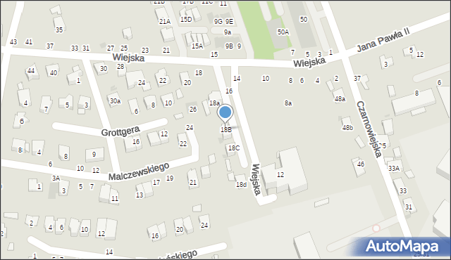 Brzesko, Wiejska, 18B, mapa Brzesko