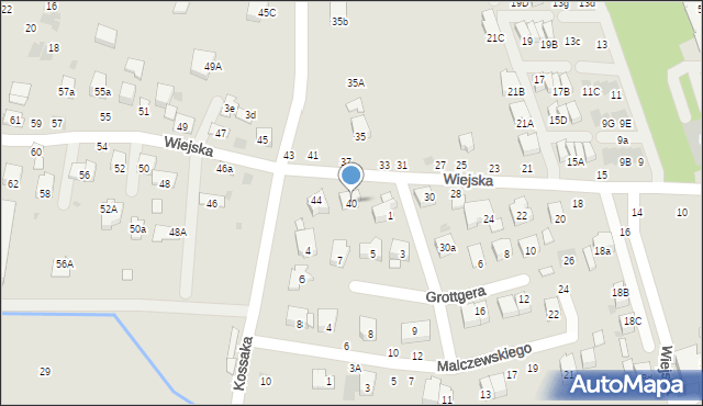 Brzesko, Wiejska, 40, mapa Brzesko