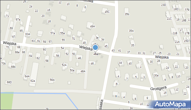 Brzesko, Wiejska, 46a, mapa Brzesko