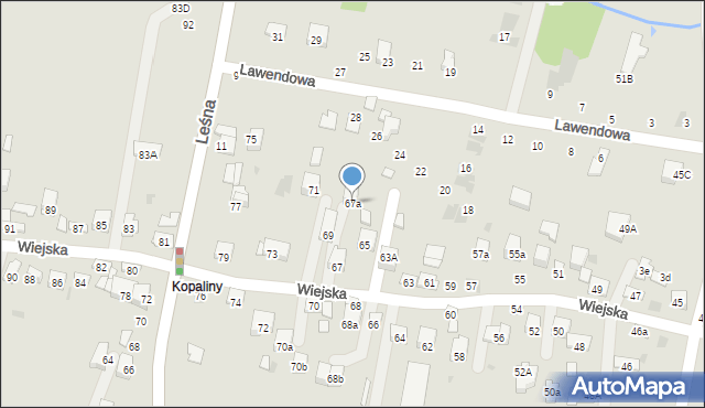 Brzesko, Wiejska, 67a, mapa Brzesko