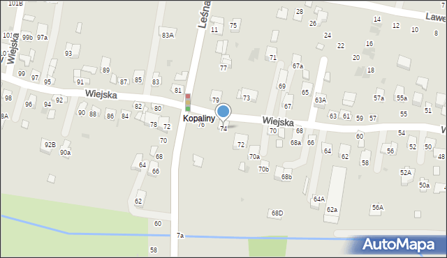 Brzesko, Wiejska, 74, mapa Brzesko