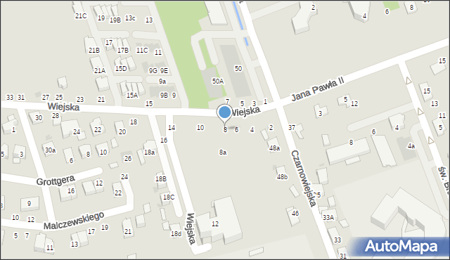 Brzesko, Wiejska, 8, mapa Brzesko