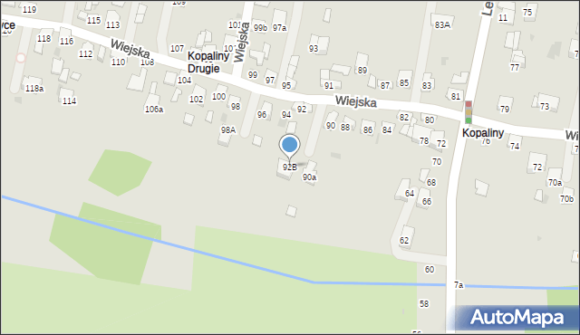Brzesko, Wiejska, 92B, mapa Brzesko