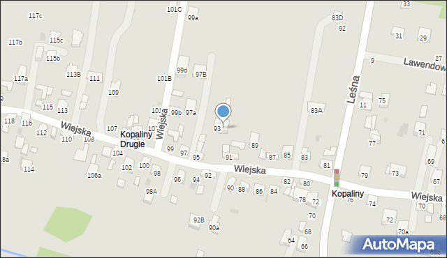 Brzesko, Wiejska, 93a, mapa Brzesko