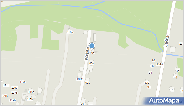 Brzesko, Wiejska, 99c, mapa Brzesko