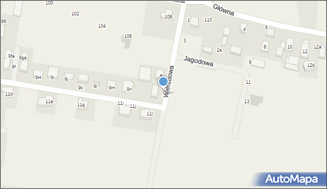 Brzezia Łąka, Wierzbowa, 8, mapa Brzezia Łąka