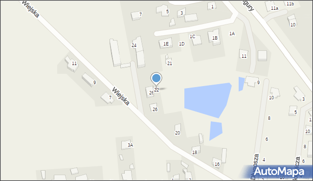 Brzezie k. Sulechowa, Wiejska, 22, mapa Brzezie k. Sulechowa