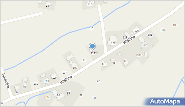 Brzeźnica, Wiślana, 113, mapa Brzeźnica