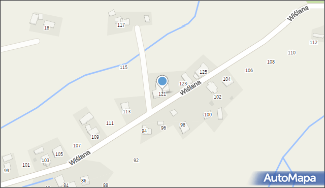 Brzeźnica, Wiślana, 121, mapa Brzeźnica