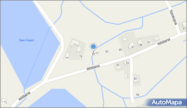 Brzeźnica, Wiślana, 81, mapa Brzeźnica