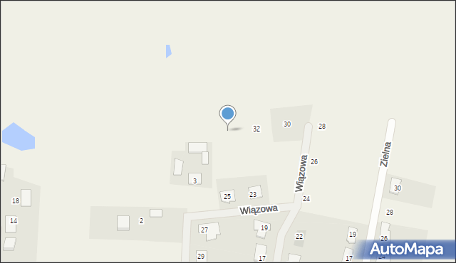 Brzozówka, Wiązowa, 34, mapa Brzozówka