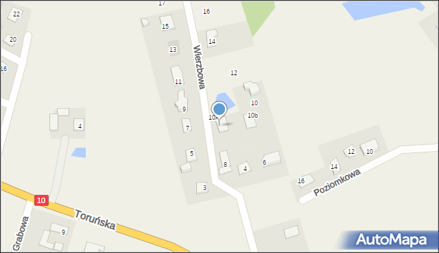 Brzozówka, Wierzbowa, 8a, mapa Brzozówka