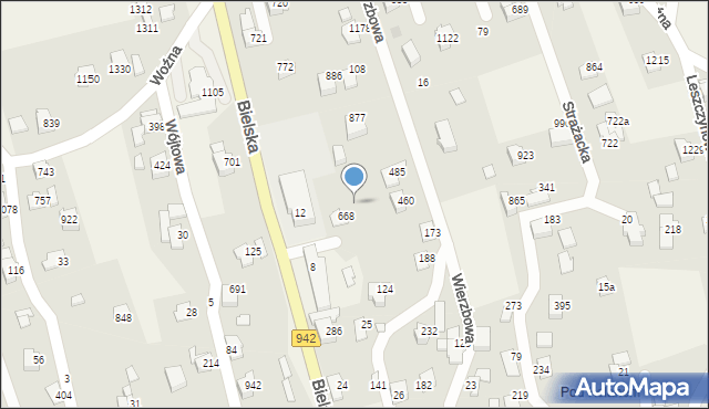 Buczkowice, Wierzbowa, 15, mapa Buczkowice