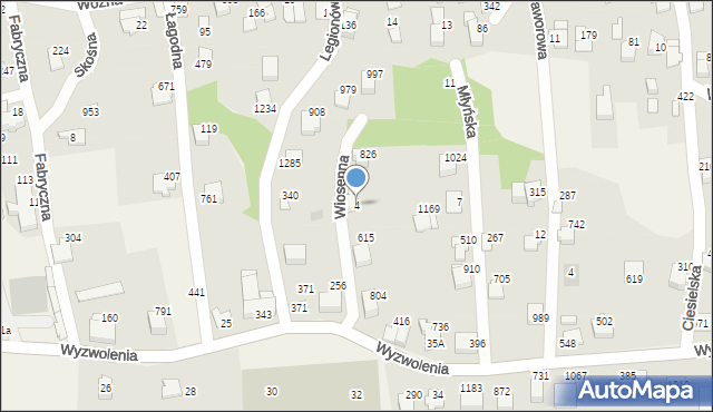 Buczkowice, Wiosenna, 4, mapa Buczkowice