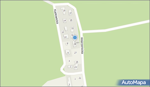 Bugaj, Wierzenicka, 29, mapa Bugaj