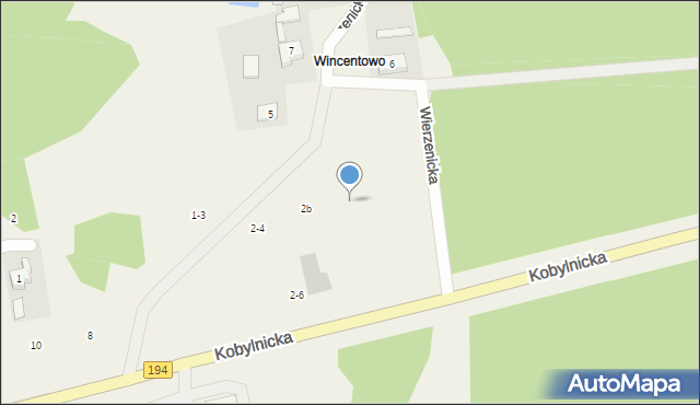 Bugaj, Wierzenicka, 2c, mapa Bugaj